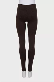 Brown leggings with a zipper