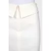 White skirt with a wide belt