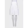 Skirt with a zipper and embroidery