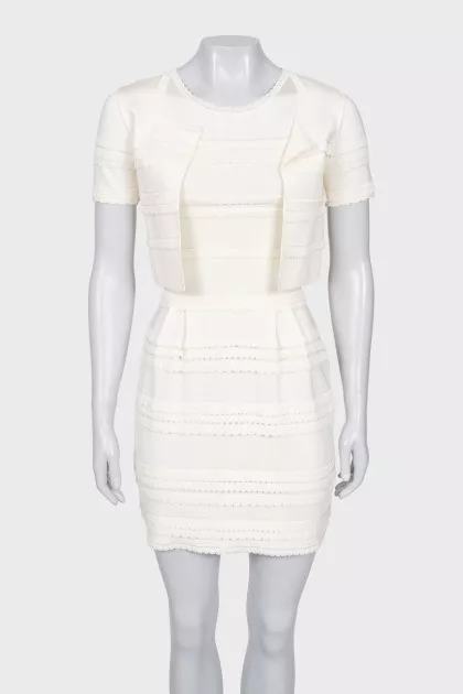 White dress with a jacket