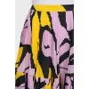Silk skirt with small pleats