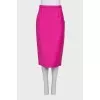 Pink pencil skirt with a zipper