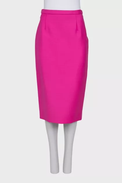 Pink pencil skirt with a zipper