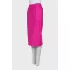Pink pencil skirt with a zipper