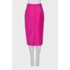 Pink pencil skirt with a zipper