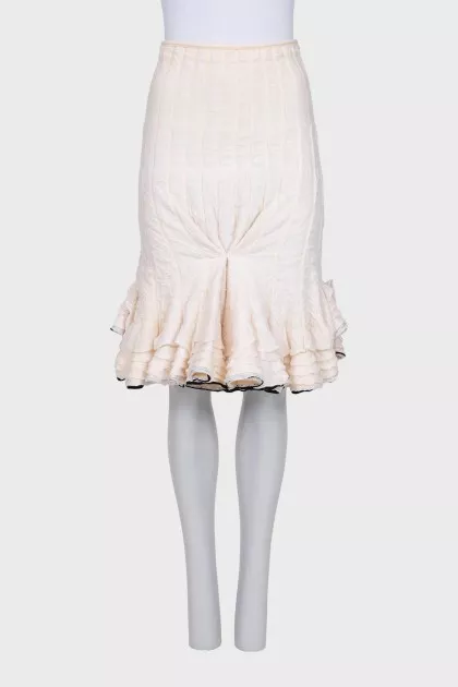 White skirt with ruffles