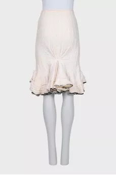 White skirt with ruffles