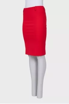 Red pencil skirt