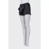Short shorts with a silk belt