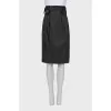 Gray wool skirt