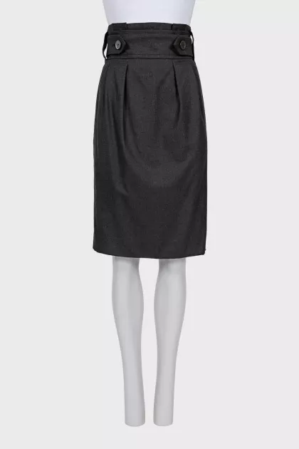 Gray wool skirt