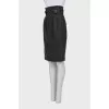 Gray wool skirt