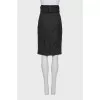 Gray wool skirt