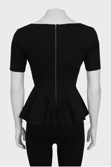 Black top with frill