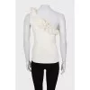 White one-shoulder top