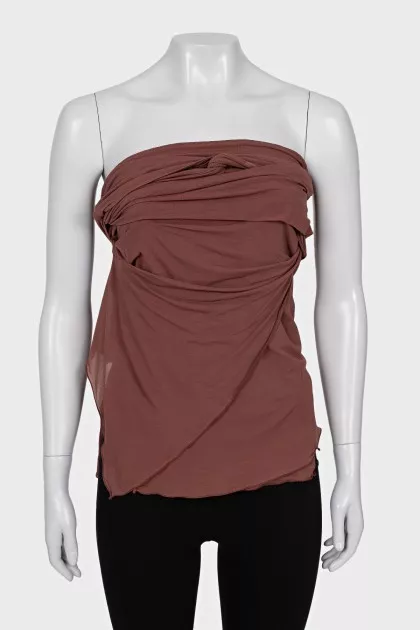 Brown sleeveless top