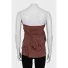 Brown sleeveless top