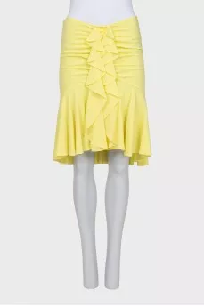 Yellow skirt with ruffles