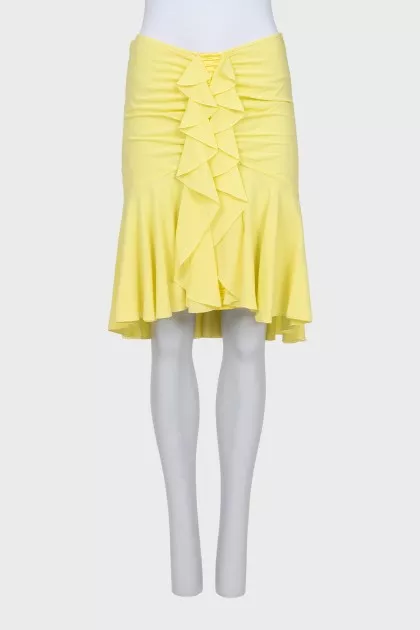 Yellow skirt with ruffles