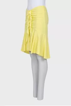 Yellow skirt with ruffles
