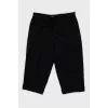 Straight-cut wool shorts