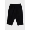 Straight-cut wool shorts
