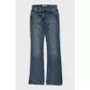 Mid-rise flared jeans