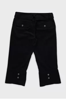 Black breeches with accent buttons
