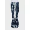 Tie-dye flared jeans