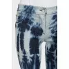 Tie-dye flared jeans