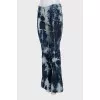 Tie-dye flared jeans