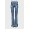 Low rise distressed jeans