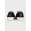 Leather slip-ons with patches