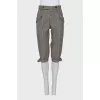 Printed breeches with gold buckles