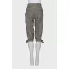 Printed breeches with gold buckles