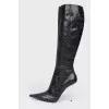 Pointed toe high boots