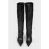 Pointed toe high boots