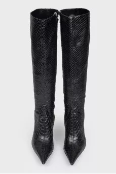 Pointed toe high boots