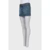 Denim mini skirt with patch