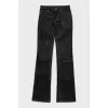 Flared jeans with contrast stitching