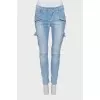 Skinny fit jeans with patch pockets