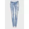 Low-rise jeans with a ripped effect