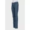 Flared jeans with embroidered logo