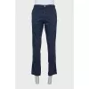 Men's straight-leg trousers with buttoned pockets