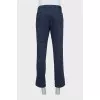 Men's straight-leg trousers with buttoned pockets