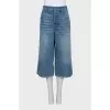 Blue denim culottes