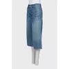 Blue denim culottes