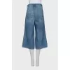 Blue denim culottes