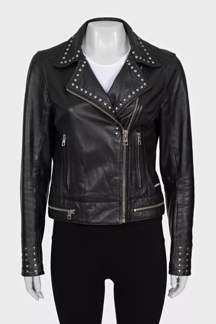 Black sheepskin jacket