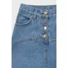 Denim mini skirt with buttons